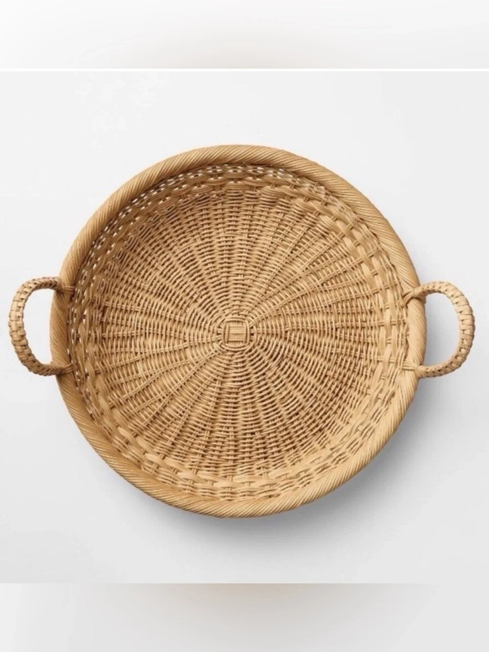 Threshold Studio Mcgee Handwoven Rattan Decorative 18” Tray